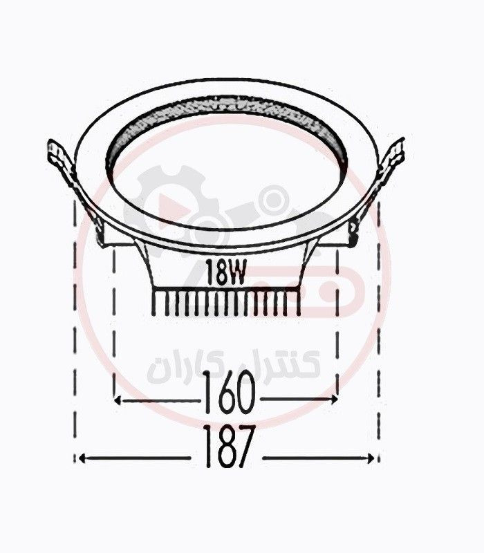 سولاریس 18 وات دایره ای پارس شعاع